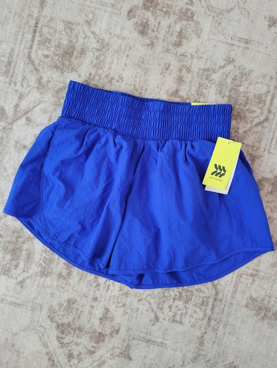 all in motion Other - NWT All in Motion Girls L 10/12 Blue Athletic Shorts Smocked Waist Lined